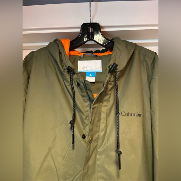 Columbia Cedar Cliff Insulated Jacket Mens XL Stone Green Hood Waterproof Hunt - Picture 3 of 15